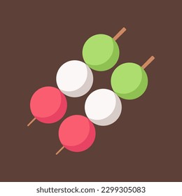 Japanische Dango-Symbolaufkleber-Illustration