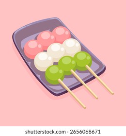 japanische Dango-Illustration, Vektorvorlage