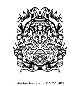 Japanese Daruma Doll Cute Vector Illustration