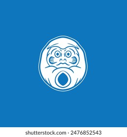 Japanese Daruma Doll streetwear shirt illustration design.