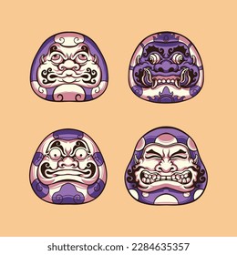 	
Japanese Daruma mask vector art