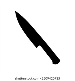 Japanese deba knife silhouette vector illustration design on white background.