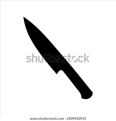 Japanese deba knife silhouette vector illustration design on white background.