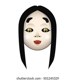 Japanese demon mask 1 with gradients