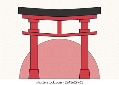 Japanese design background vector illustration