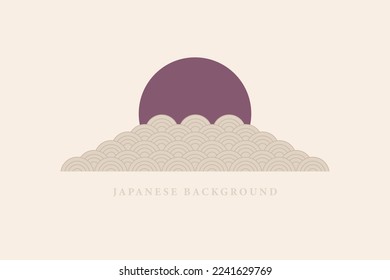 Ilustración vectorial de fondo del diseño japonés