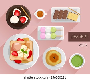 Japanese Dessert : Vector Illustration