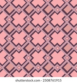 Japanese Diagonal Cross Shape Net Vector Seamless Pattern

