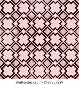 Japanese Diagonal Cross Shape Vector Seamless Pattern