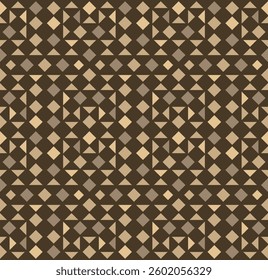 Japanese Diagonal Square Triangle Checkered Vector Seamless Pattern