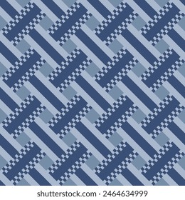 Japanese Diagonal Weave Vector Seamless Pattern