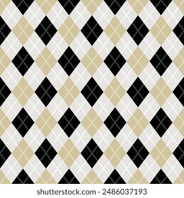 Japanese Diamond Checkered Vector Seamless Pattern