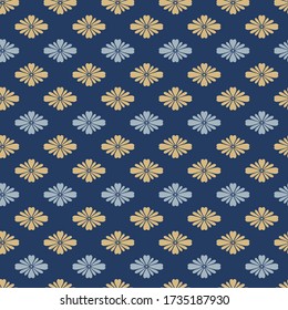 Japanese Diamond Cherry Blossom Vector Seamless Pattern