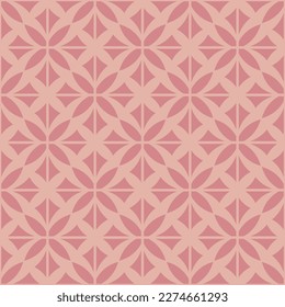 Japanese Diamond Flower Motif Vector Seamless Pattern