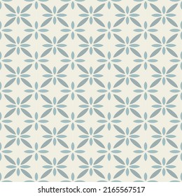 Japanese Diamond Flower Net Vector Seamless Pattern