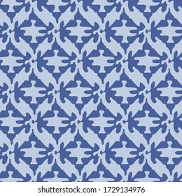 Japanese Diamond Flower Vector Seamless Pattern