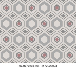 Japanese Diamond Hexagon Vector Seamless Pattern