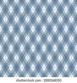 Japanese Diamond Line Plaid Vector Seamless Pattern