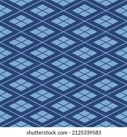 Japanese Diamond Line Vector Seamless Pattern