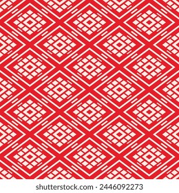 Japanese Diamond Line Vector Seamless Pattern