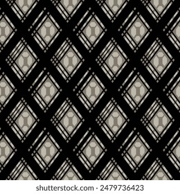 Japanese Diamond Line Vector Seamless Pattern
