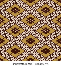 Japanese Diamond Maze Vector Seamless Pattern