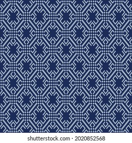 Japanese Diamond Mosaic Vector Seamless Pattern