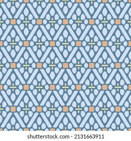 Japanese Diamond Mosaic Vector Seamless Pattern