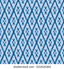 Japanese Diamond Motif Vector Seamless Pattern
