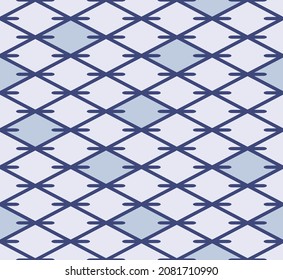 Japanese Diamond Net Vector Seamless Pattern