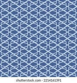 Japanese Diamond Net Vector Seamless Pattern