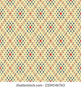 Japanese Diamond Net Vector Seamless Pattern