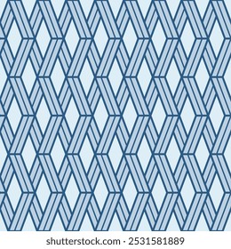 Japanese Diamond Net Vector Seamless Pattern
