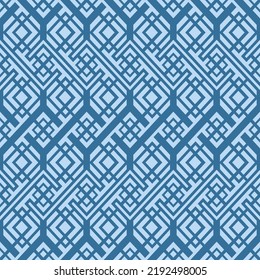 Japanisches Diamond Net Weave Vektorgrafik nahtloses Muster
