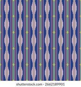 Japanese Diamond Stripe Vector Seamless Pattern