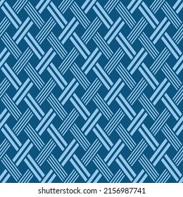 Japanese Diamond Weave Vector Seamless Pattern