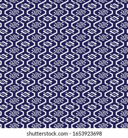 Japanese Diamond Weaving Vector Seamless Pattern