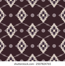 Japanese Diamond Zigzag Line Vector Seamless Pattern