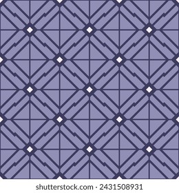 Japanese Diamond Zigzag Vector Seamless Pattern