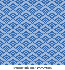 Japanische Diamant Zigzag Wave Vektor-Nahtloses Muster