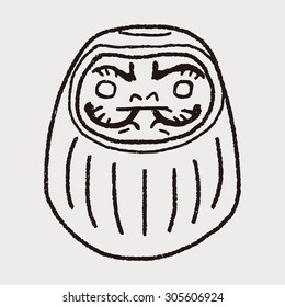 Japanese doll doodle