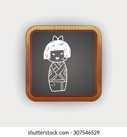 Japanese doll doodle