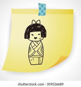 Japanese doll doodle
