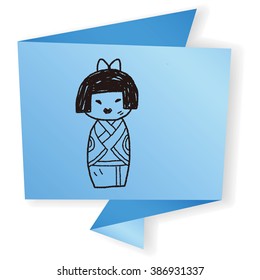 Japanese doll doodle