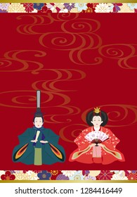 Japanese doll festival vector background.