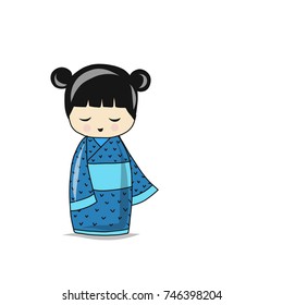 Japanese doll, sketch for your design