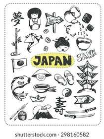 Japanese Doodle Sketch Illustration