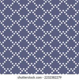 Japanese Dot Diamond Fish Scale Vector Seamless Pattern