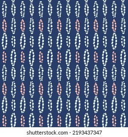 Japanese Dot Ellipse Stripe Vector Seamless Pattern