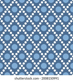 Japanese Dot Line Diamond Vector Seamless Pattern